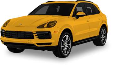 SUV fully wrapped in a glossy yellow finish, representing the completed vinyl wrap