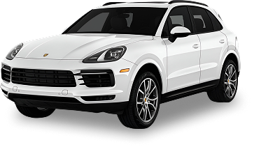 White Porsche Cayenne SUV with a clean, glossy finish shown on a white background